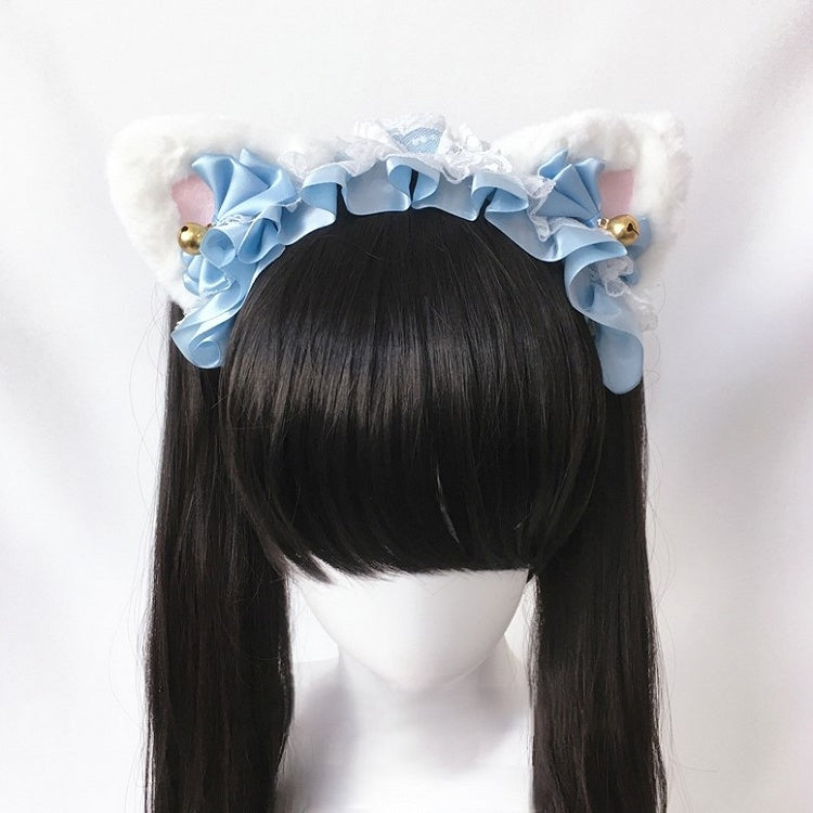 Cat Decorated Bell KC Lace Trim Ear Options 6