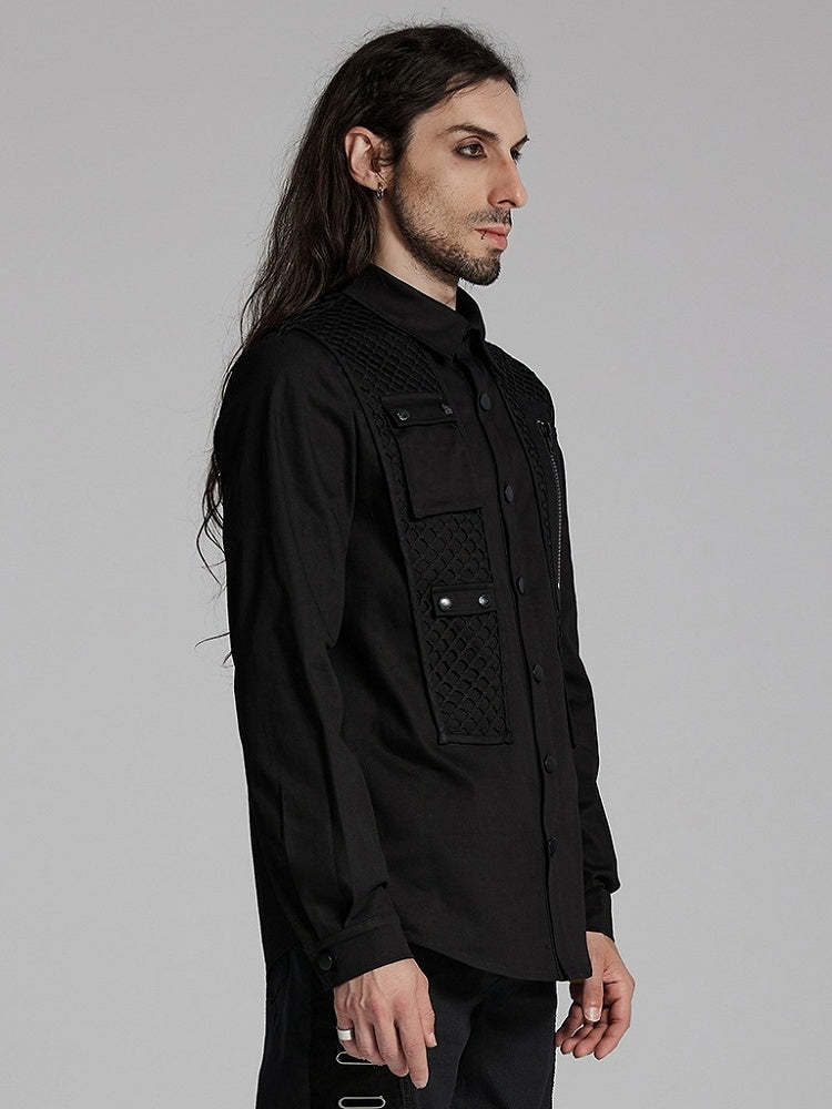 Men's Cyberpunk Black Shirt