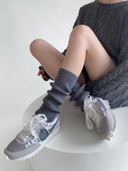 Leg Ribbed Ballet Warmers with Style 9 Ruffles Colors Layered Knit