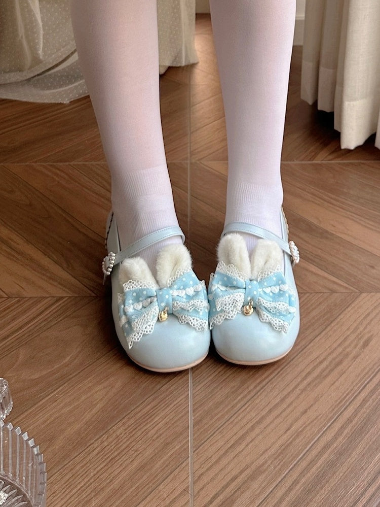 at Jane Sweet Shoes Top Mary with Lolita Bow Blue