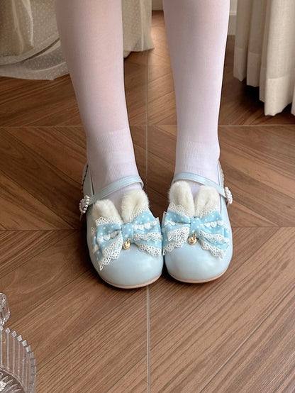 at Jane Sweet Shoes Top Mary with Lolita Bow Blue