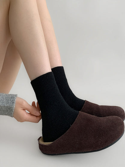 Socks Ribbed Warm Crew (5 Colors)