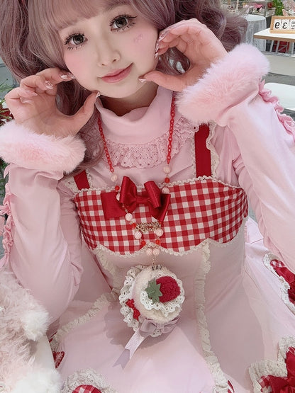 ネックレスビーズオプション5ペンダントぬいぐるみケーキ