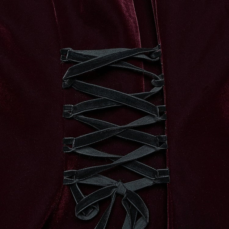 Red Black Goth Gorgeous Coat Symmetric
