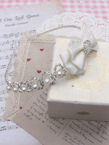 Rhinestone Options Color Bowknot Pearl Jirai Kei KC 6