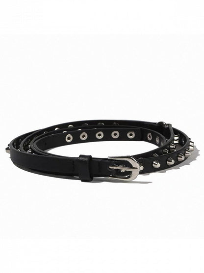 Black Punk Studded Layered Belt