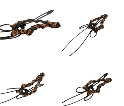 Braune Leopard Punk Sternförmige Haarspange