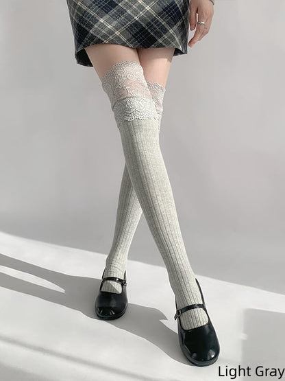 Stockings Paneled Colors 5 Lace