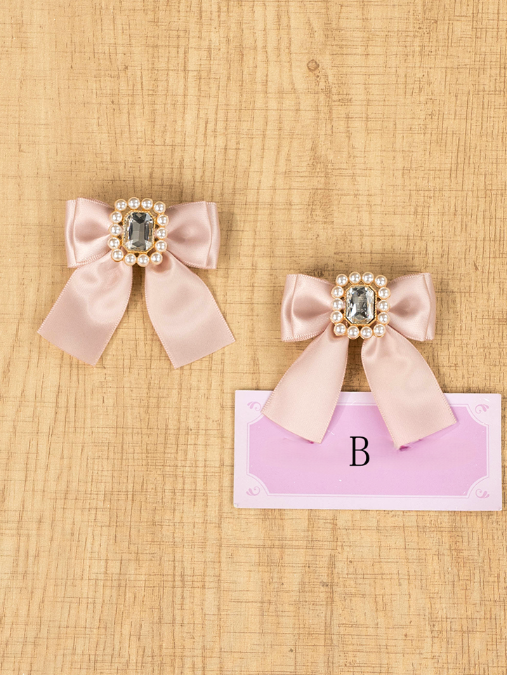 Bow Kei | Hairclips 10 Jirai with Rhinestone Options Butterfly Elegant Square