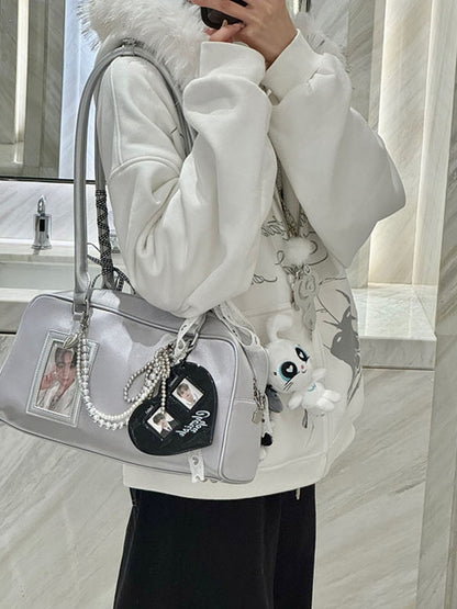 Hand With Detachable Ita Holder Bag Silver Card