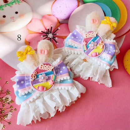 Bunte Schleife Haarspange Abzeichen Halskette Handgelenksfesseln