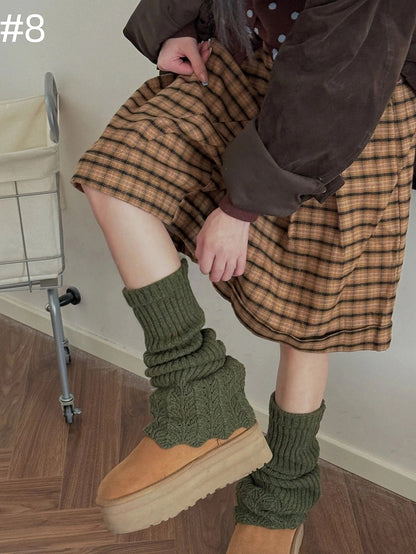 Ruffled Colors) Textured Leg (Multiple Warmers Knit