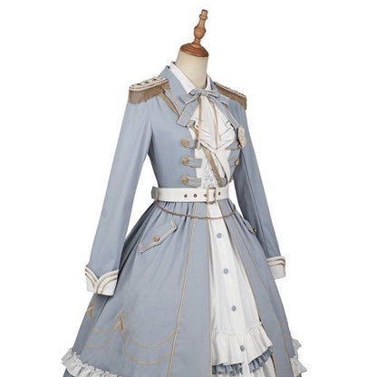 with Long-Sleeve Button-Up White Chest Pocket Blouse