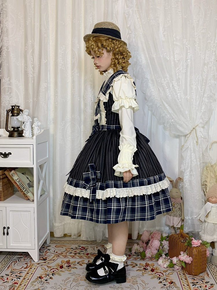 Creamy Ruffle Neckline Long Sleeves Blouse