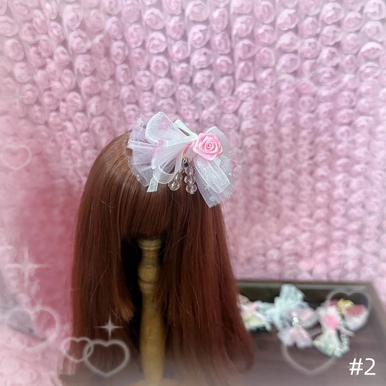 Doll Options Style Kawaii with Sweet - 8 BJD Hairclips Lace