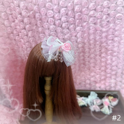 Doll Options Style Kawaii with Sweet - 8 BJD Hairclips Lace