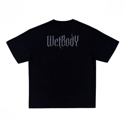 with Black Gothic Print Snake T-Shirt