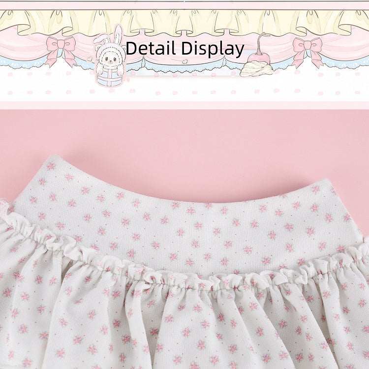 Tiered Skirt White Floral Built In Shorts Sweet - serendipity