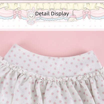 Tiered Skirt White Floral Built In Shorts Sweet - serendipity