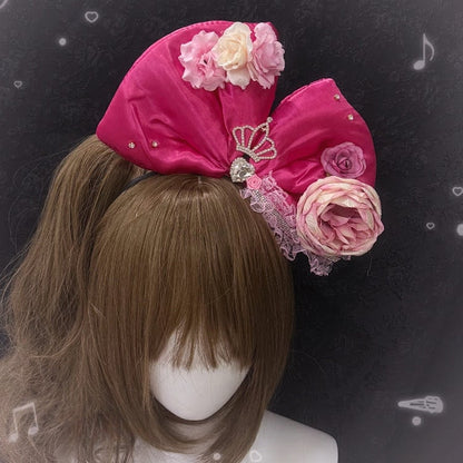 Bow Gyaru Fashion Headpieces Hime Leopard - Styles Print KC 3-Color