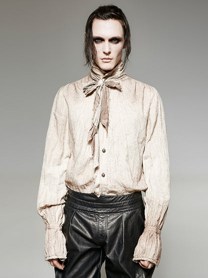 Tie White Shirt Steampunk Men's