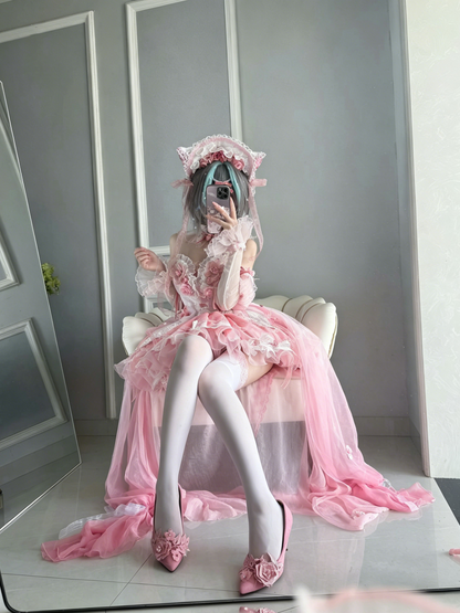 Cheshire Cat Kawaii Pink Cosplay Lolita Dress - Zhuazhua Box