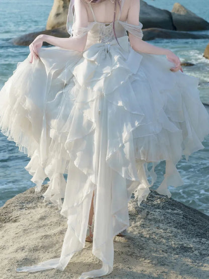 White Bow Train Green Blue Big /