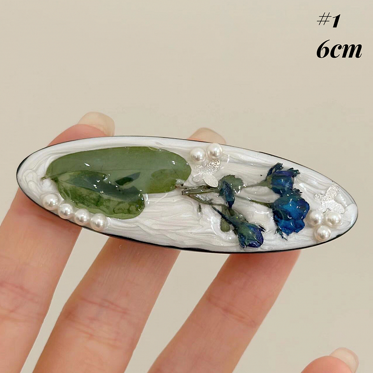 Oil Painting Inspired Floral Hair Clips