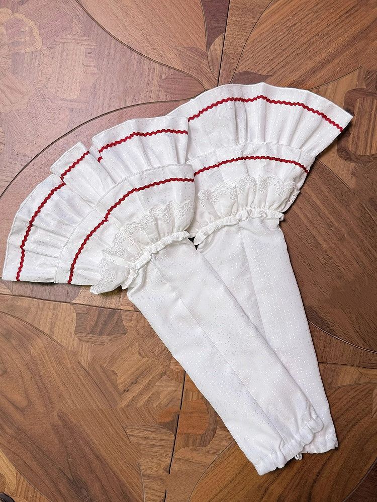 / Pink Blue Sleeves Red Black Decoration Detachable Bows