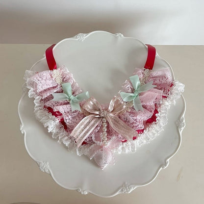 Lace Sweet Lolita Choker with Strawberry Pendant - Ball Lolita