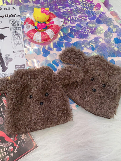 子犬の耳のデザインレッグウォーマー