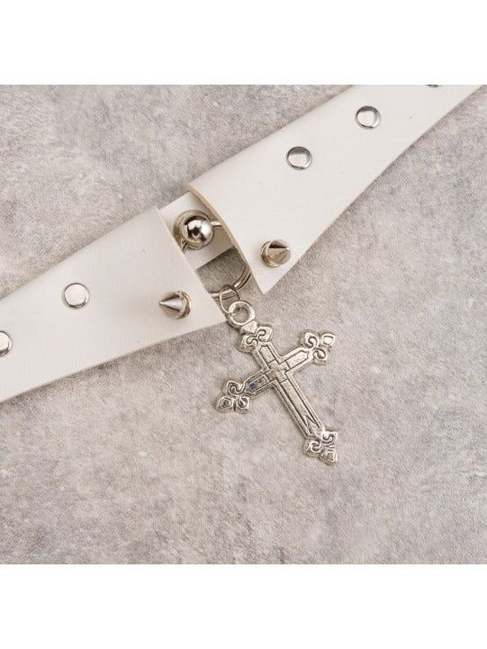 5-Color Cross Pendant Choker - Strange Sugar