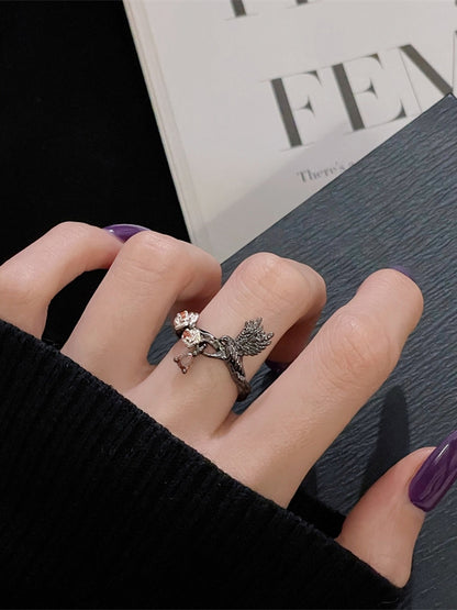 7 Raben Optionen Ring Gothic Design