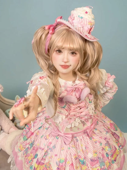 Striped Mini Details Color Lolita Hat Bow and – Bunny 3 Options with Accents Sweet