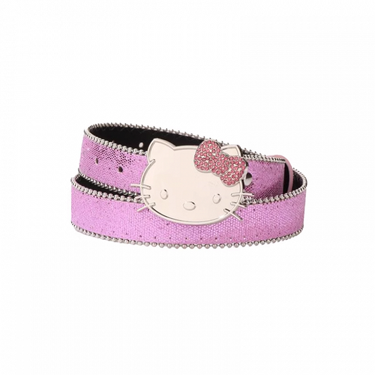 Y2K Pink Kitty Glamorous Waist Belt