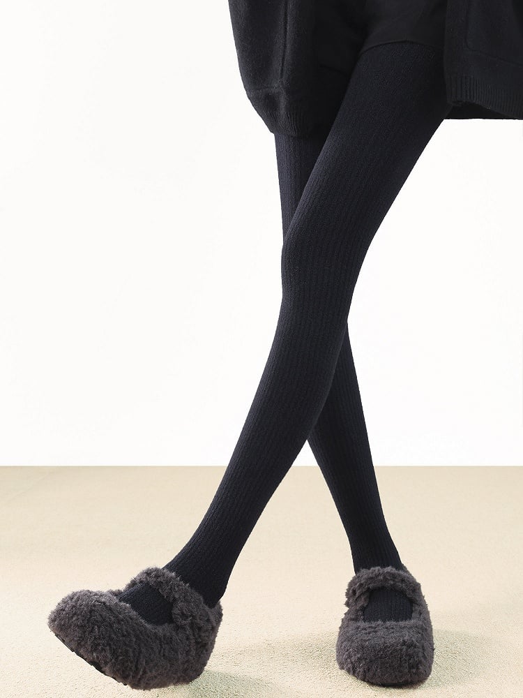 Ribbed Thermal Tights 4-Color