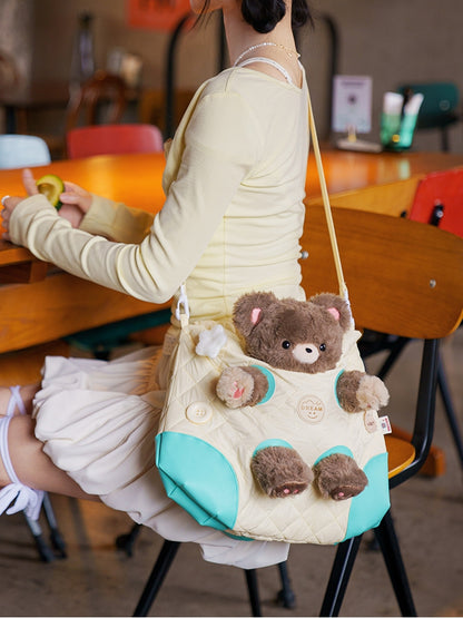 Design Umhängetasche Cut-out GelbGrün