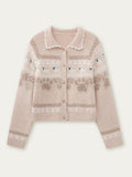 Knit Style with Dog Sweater Pattern Sweet Pink Retro