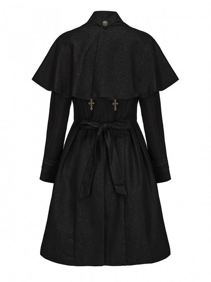 Coat Lolita Detachable Ouji Cape Aristocrat Design Vintage Fashion Black