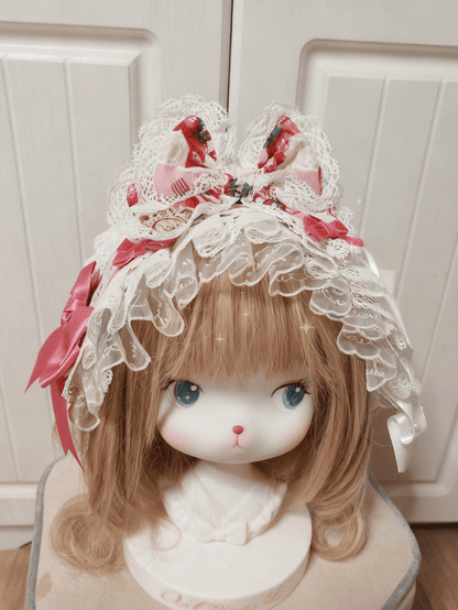 2 Color Lace Sweet Print Options Lolita Hairband Strawberry