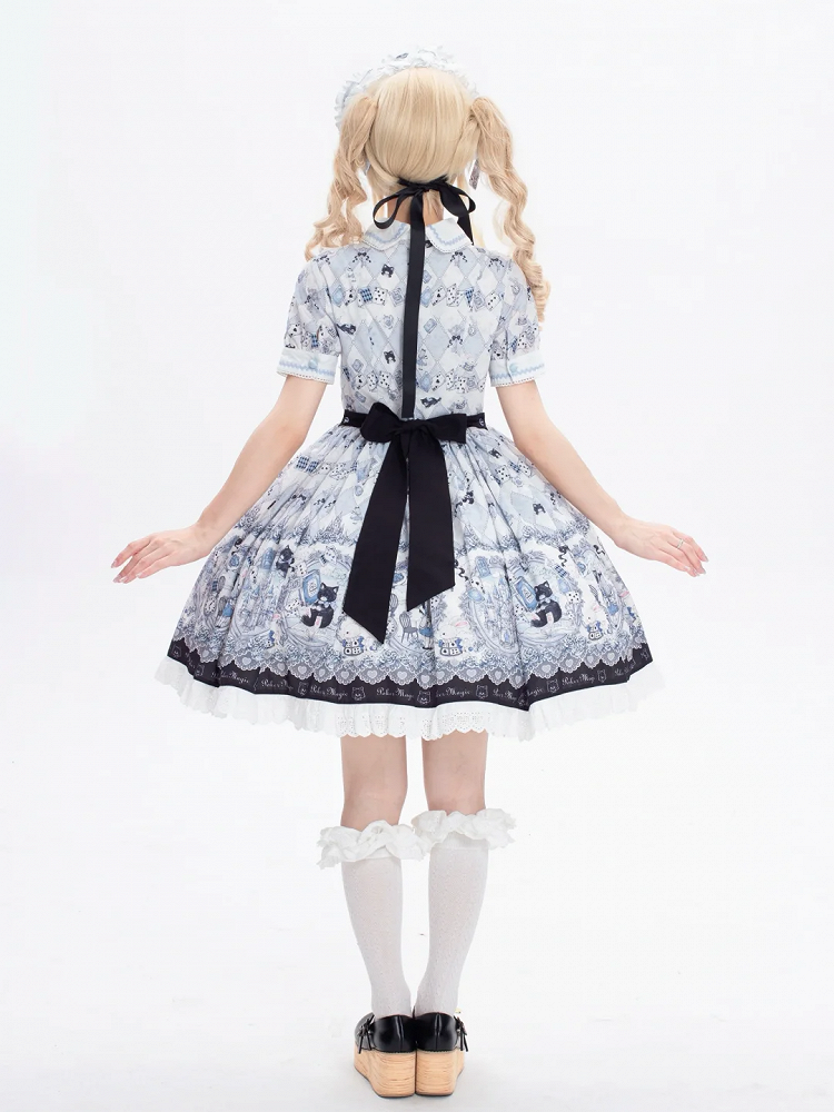 スイートワンダーランドとキティロリータワンピースワンピースプリントアリステーマバニー