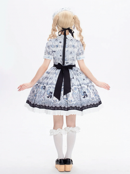 スイートワンダーランドとキティロリータワンピースワンピースプリントアリステーマバニー