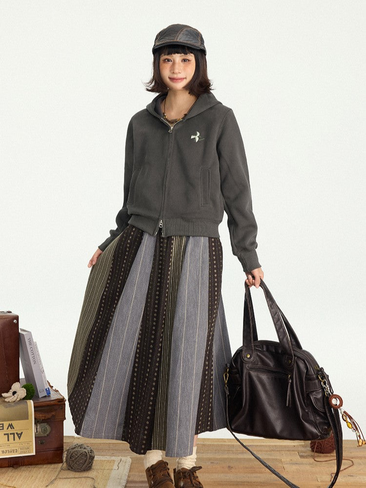 Hoodie Options Placket Zipper Gray Double-Pull 3