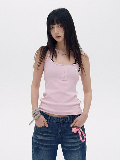 Pink Racerback Tank Top - innomoood