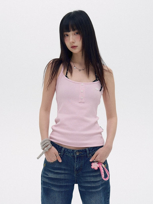 Pink Racerback Tank Top - innomoood