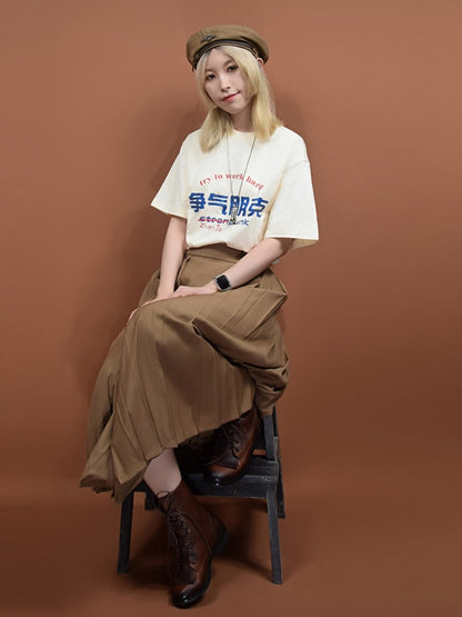 Hellgelbes Unisex-Grafik-T-Shirt