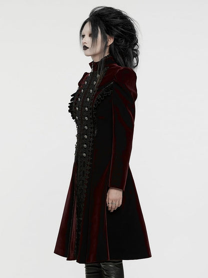 Red Black Goth Gorgeous Coat Symmetric