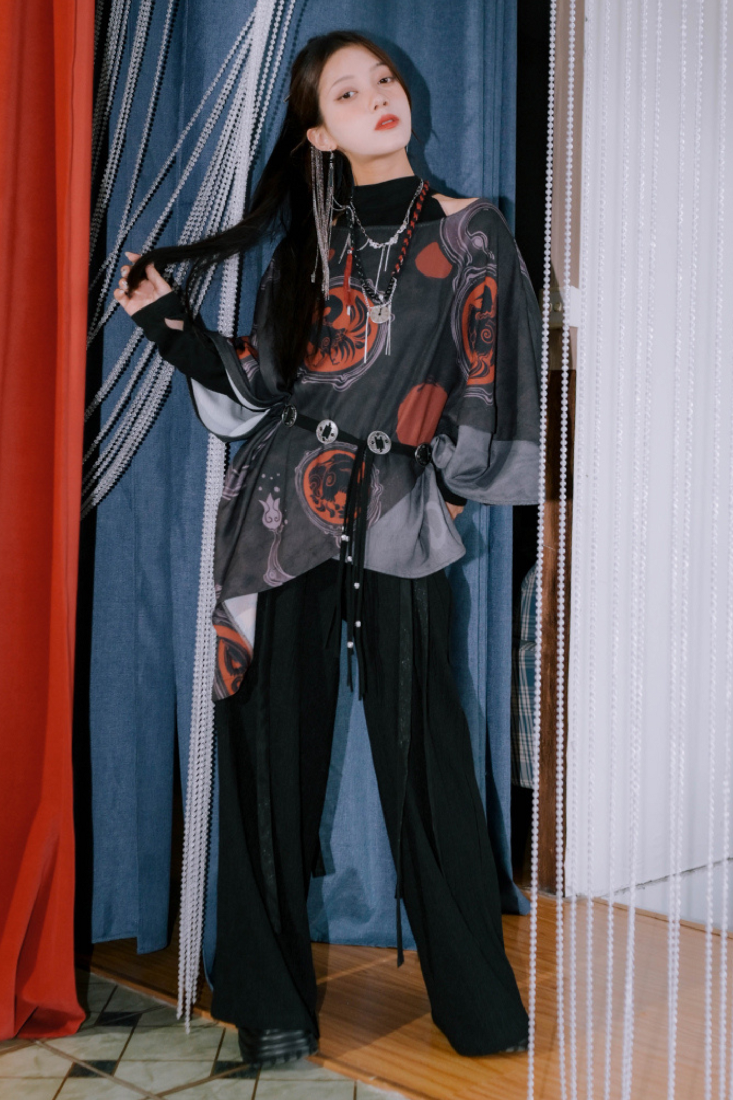 スタイルモード スモックトップケープ ルーズ