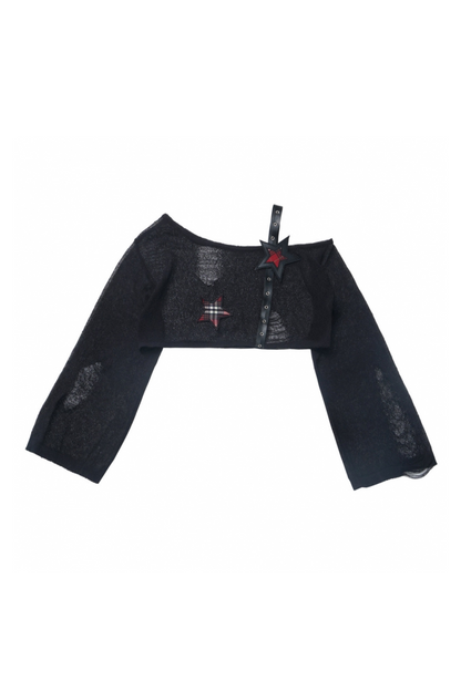 シックなショルダーロックショートワンピース+ショートパンツトップチェック