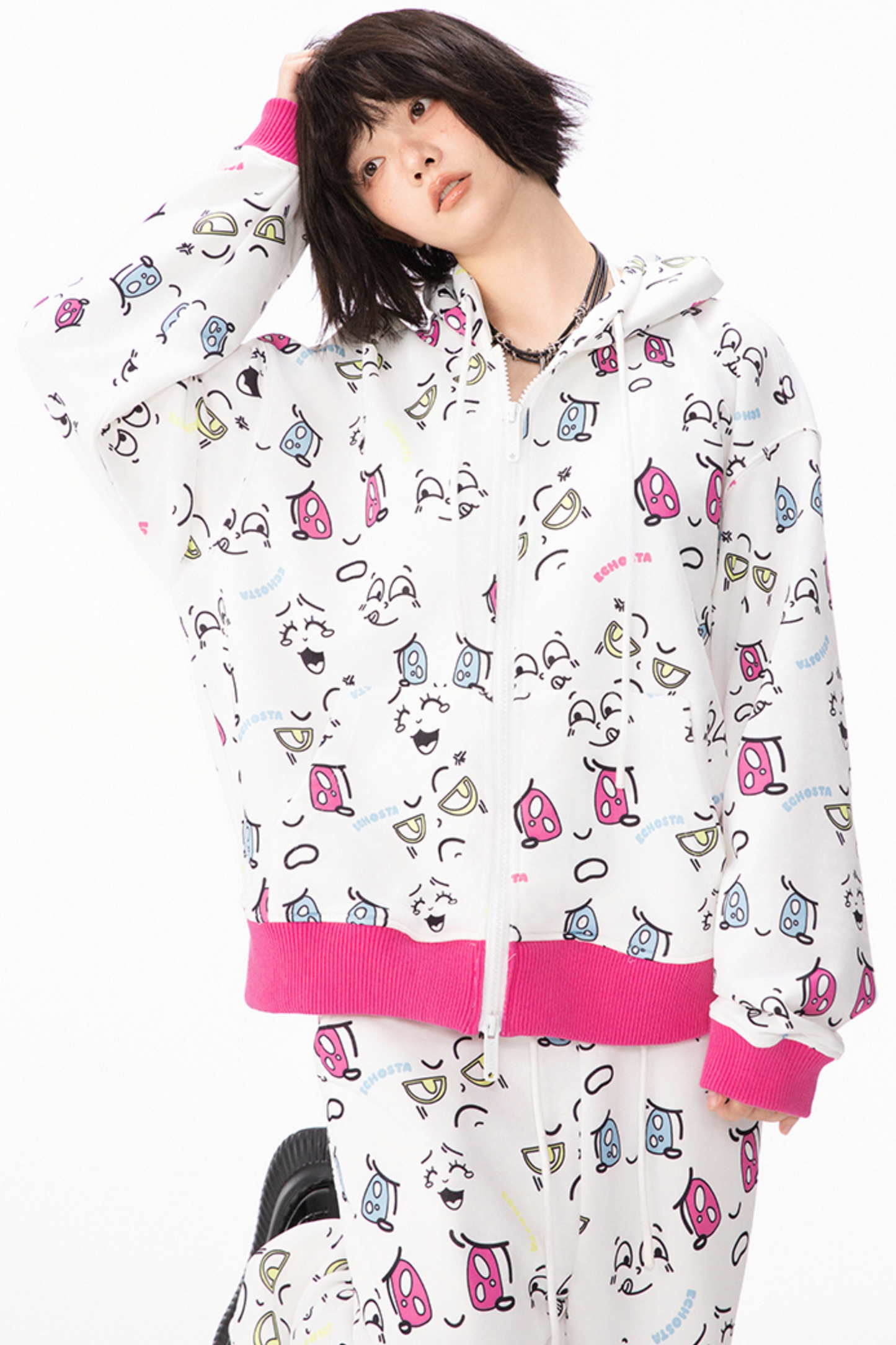 カラフルなポッピンデザインのピクトグラムをセットアップ